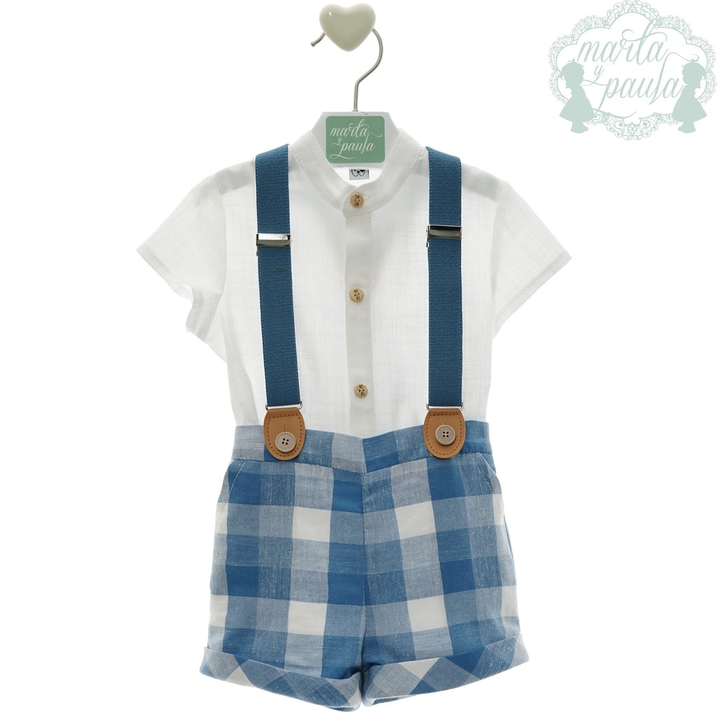 CONJUNTO NIÑO TIRANTE AZUL