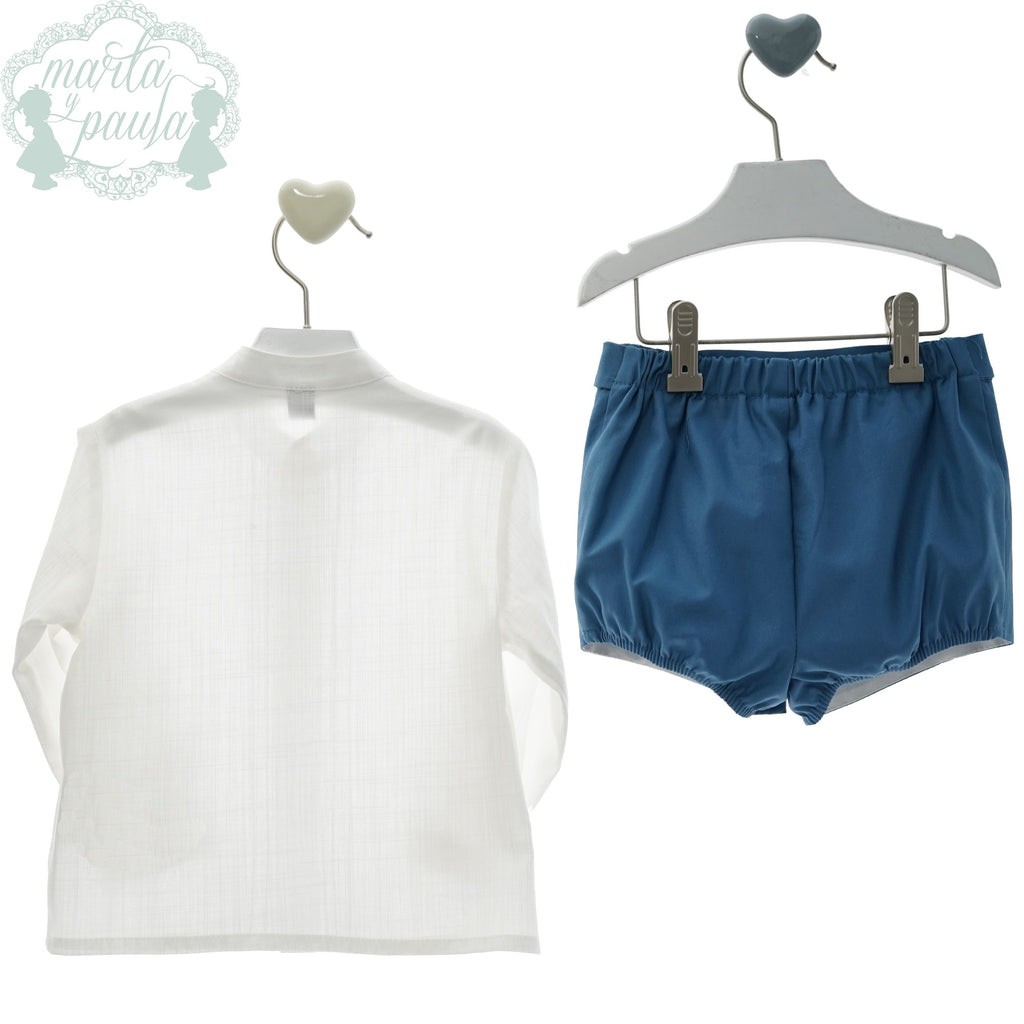 CONJ NIÑO CAMISA Y BERMUDA AZUL