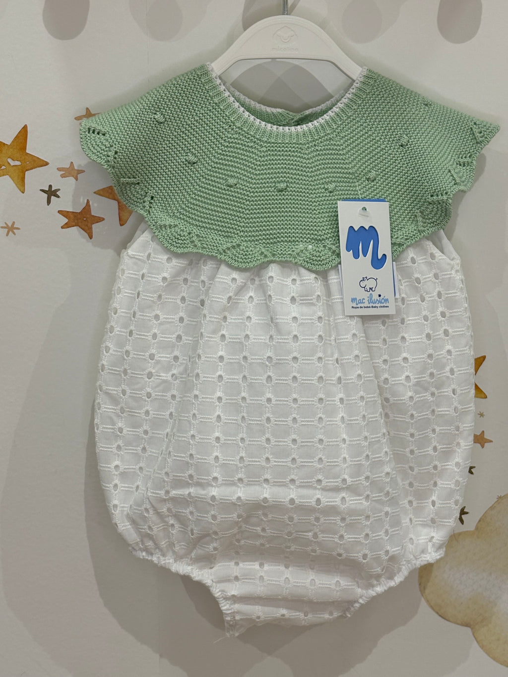 Pelele combinado en verde pera