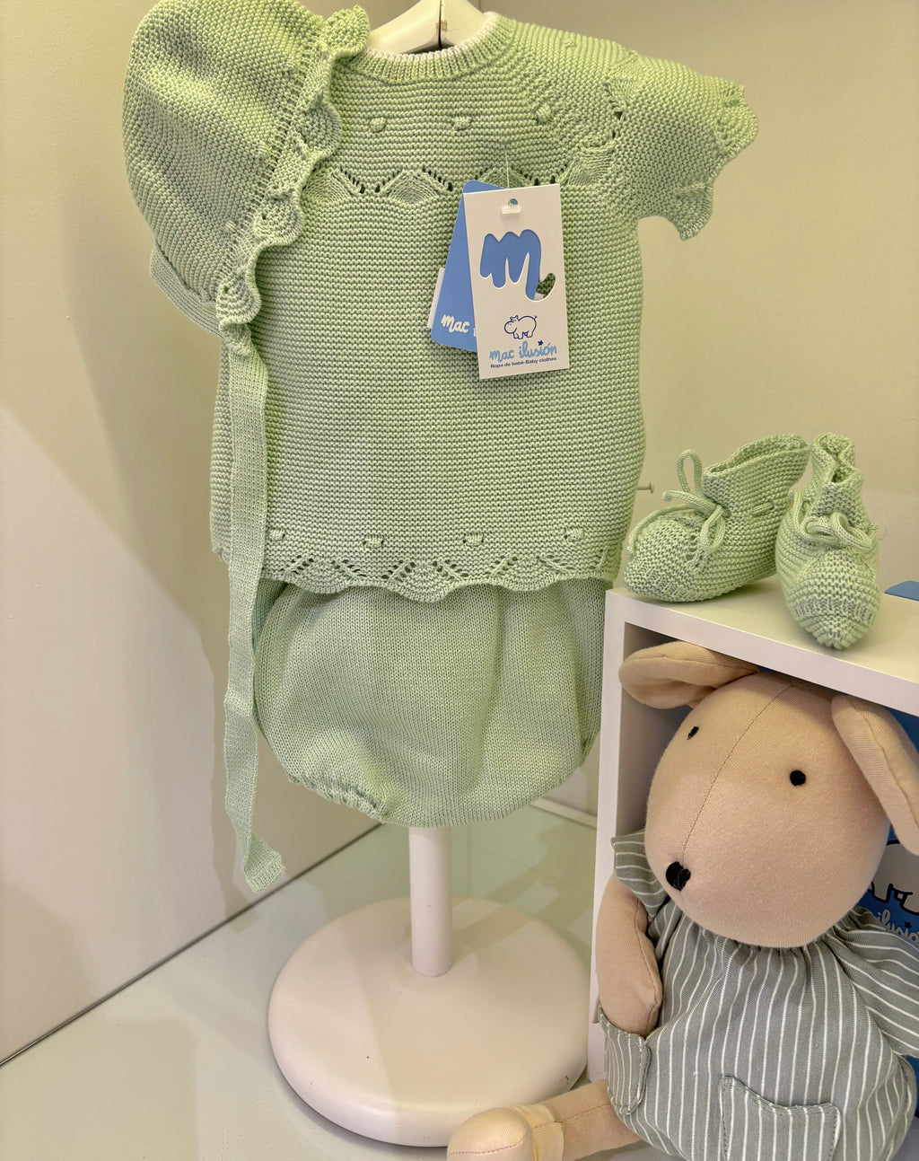 Conjunto 4 piezas verde pera