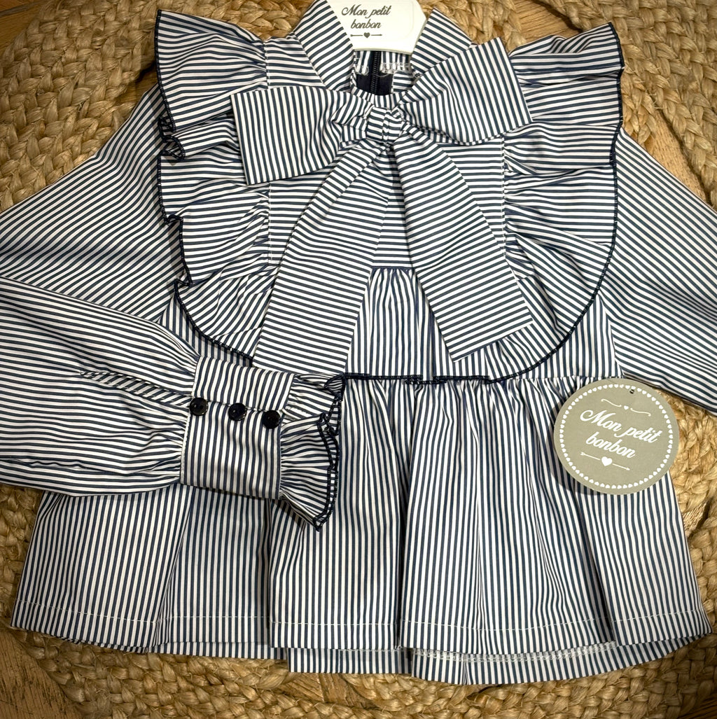 Conjunto blusa rayas