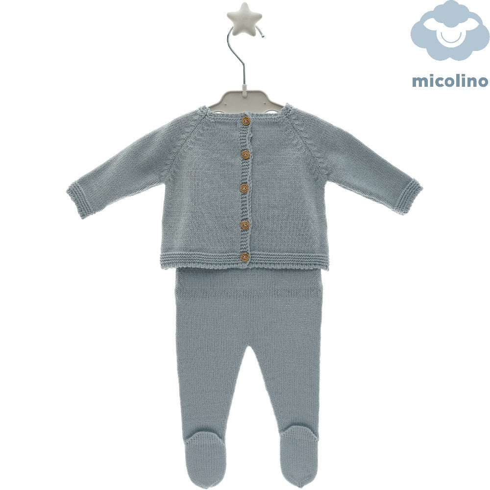 conjunto de punto polaina conejo