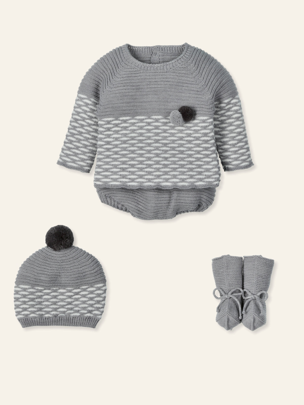 CONJUNTO PUNTO CORTO GRIS