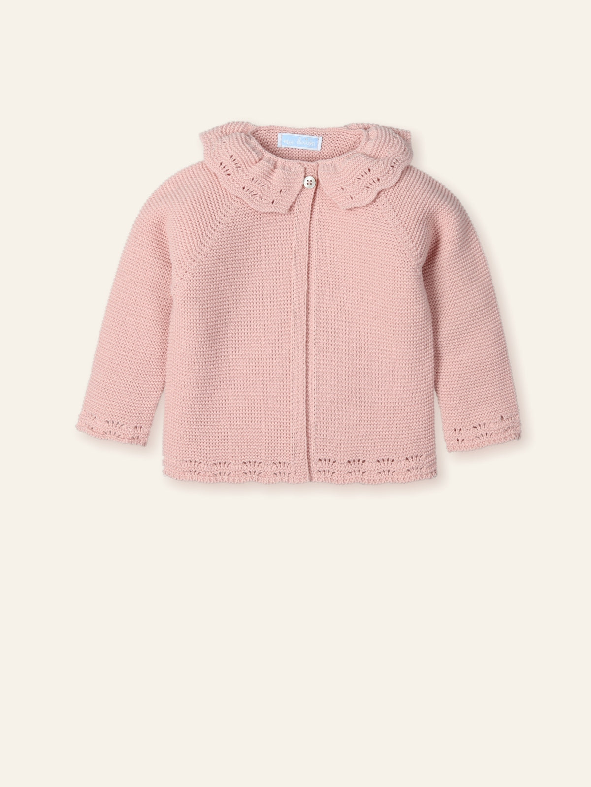 Chaquetita punto cuello bordado