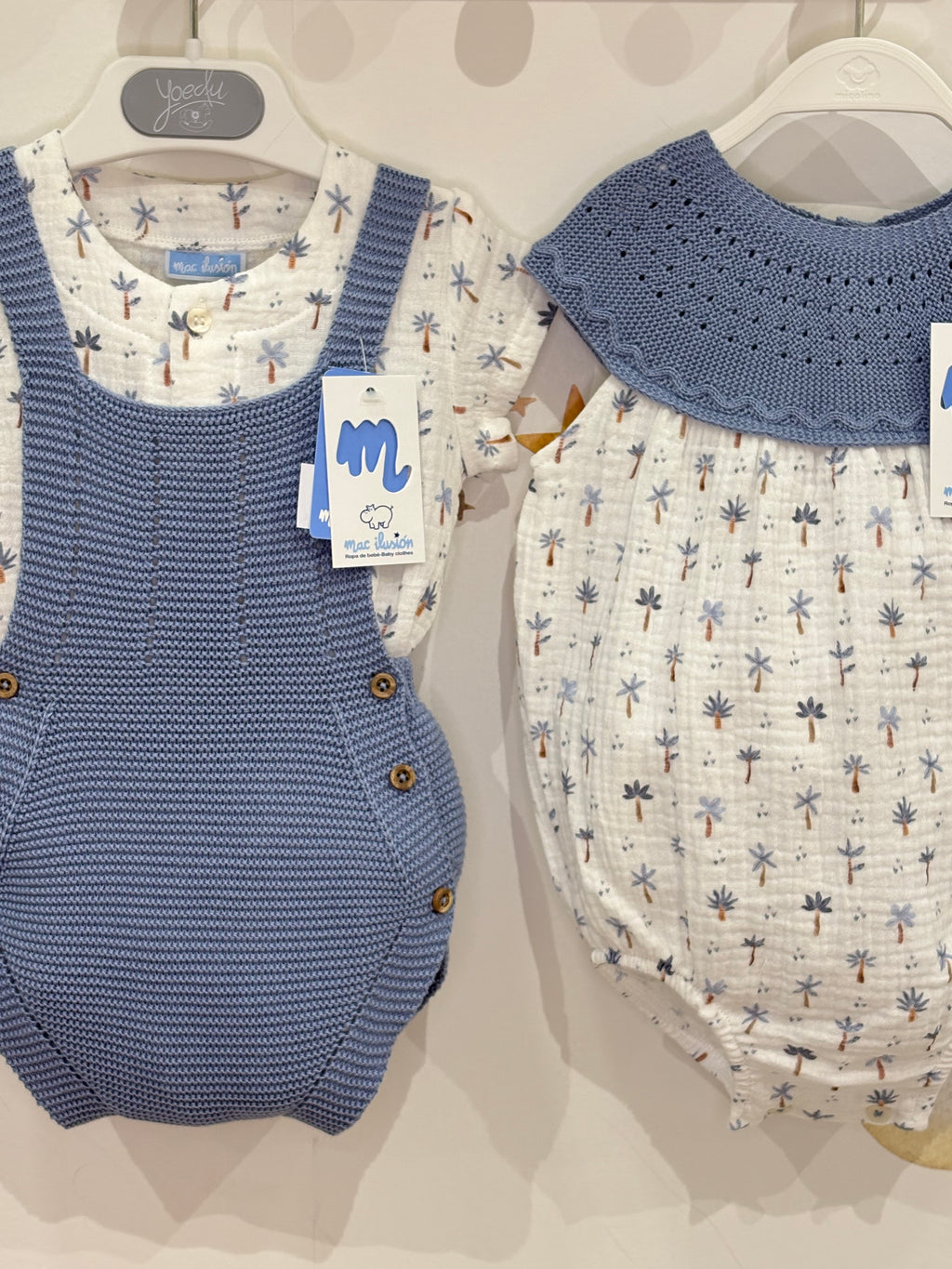 Conjunto peto de punto y camisa