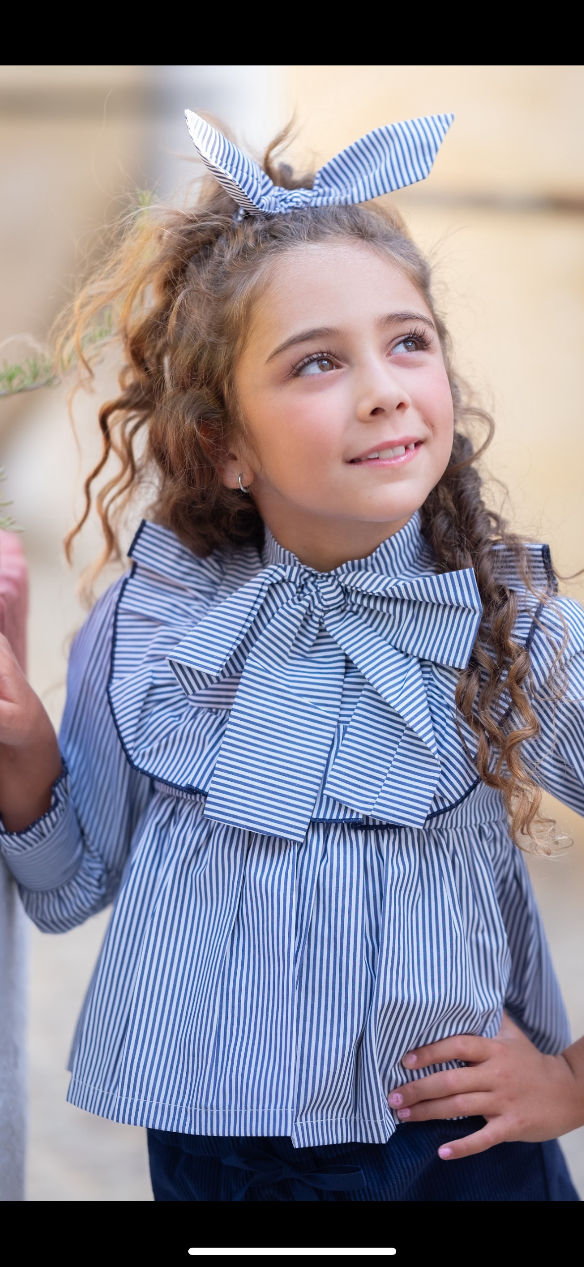 Conjunto blusa rayas