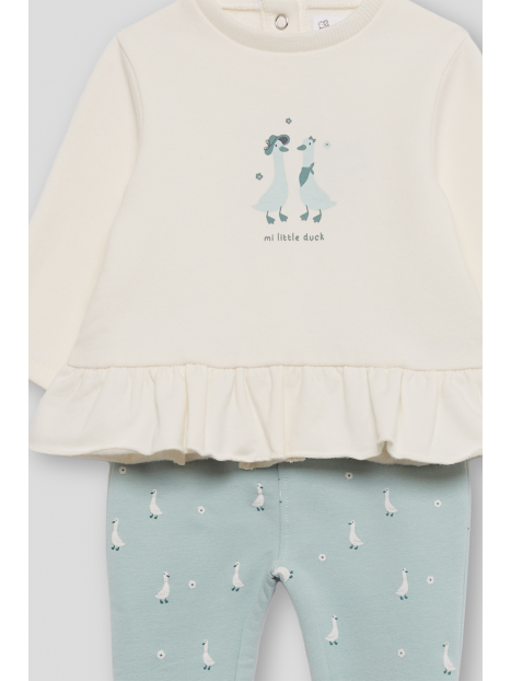 Conjunto Sport patitos eucalipto