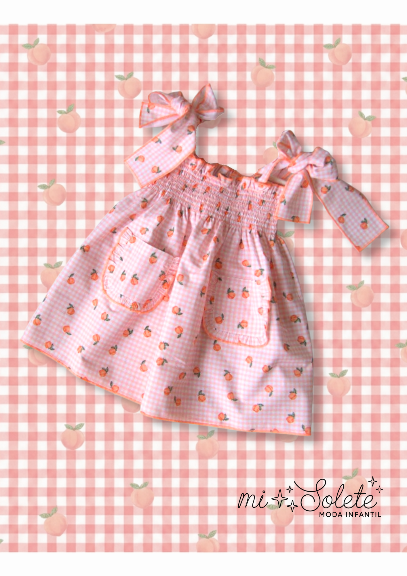 vestido engomado melocotones