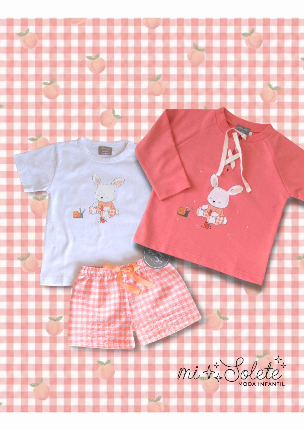 conjunto melocotones niño