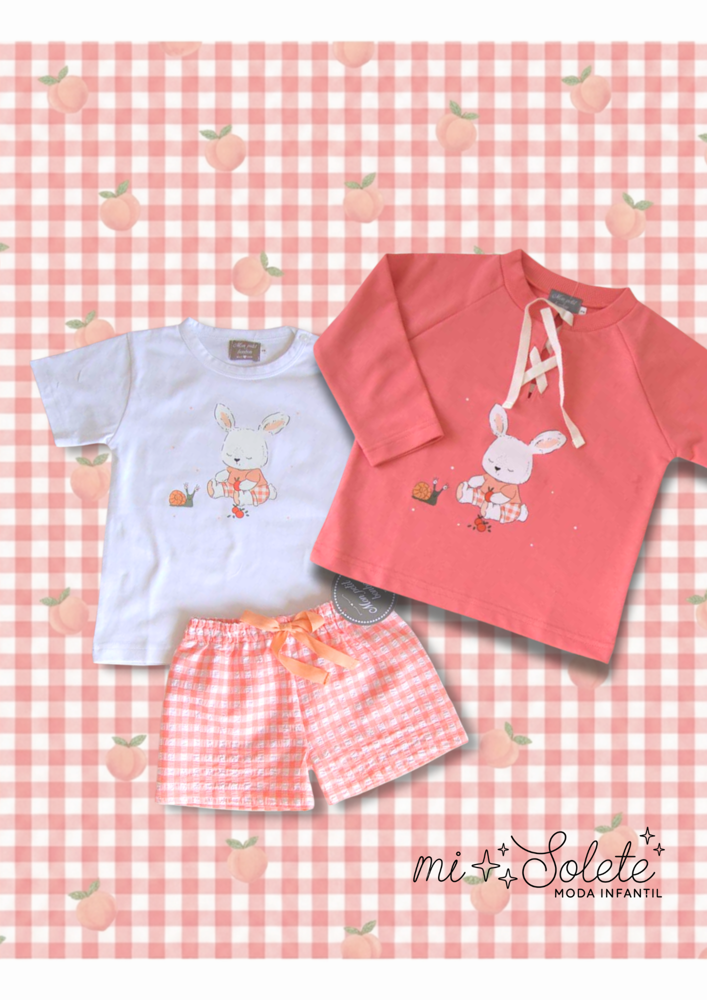 conjunto melocotones niño