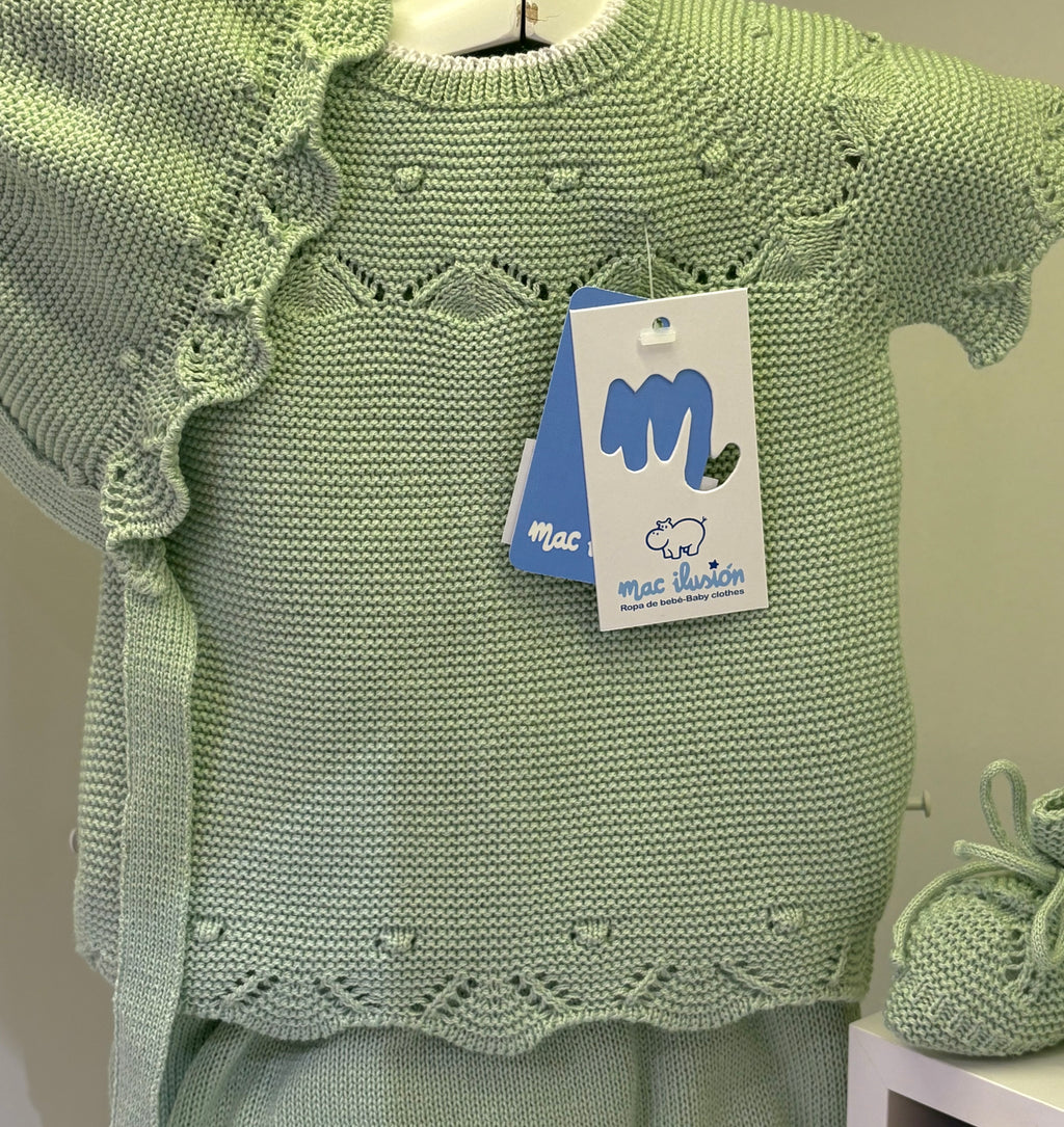 Conjunto 4 piezas verde pera