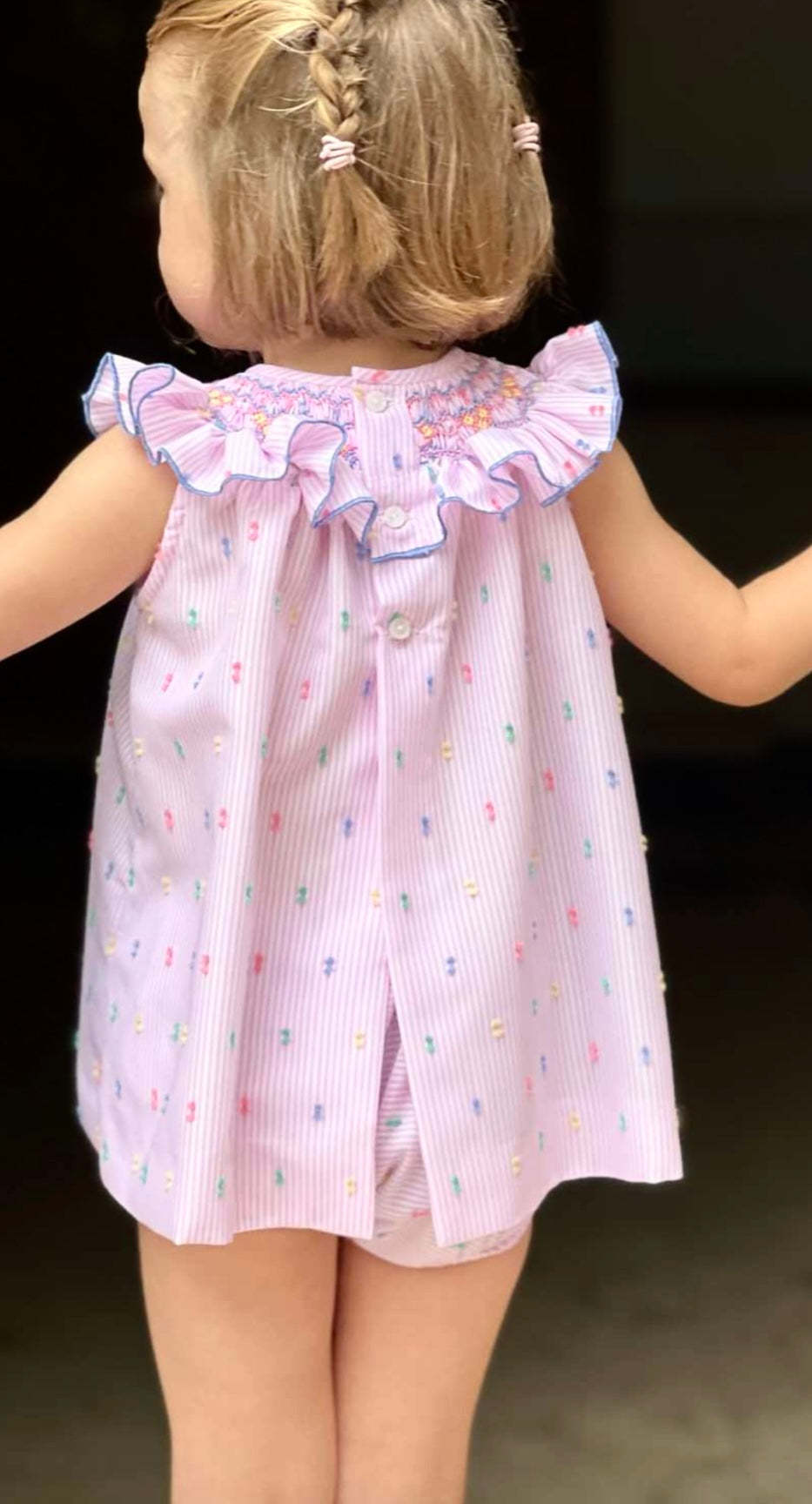 JESUSITO TIPO BLUSA ROSA RAYAS PLUMETI