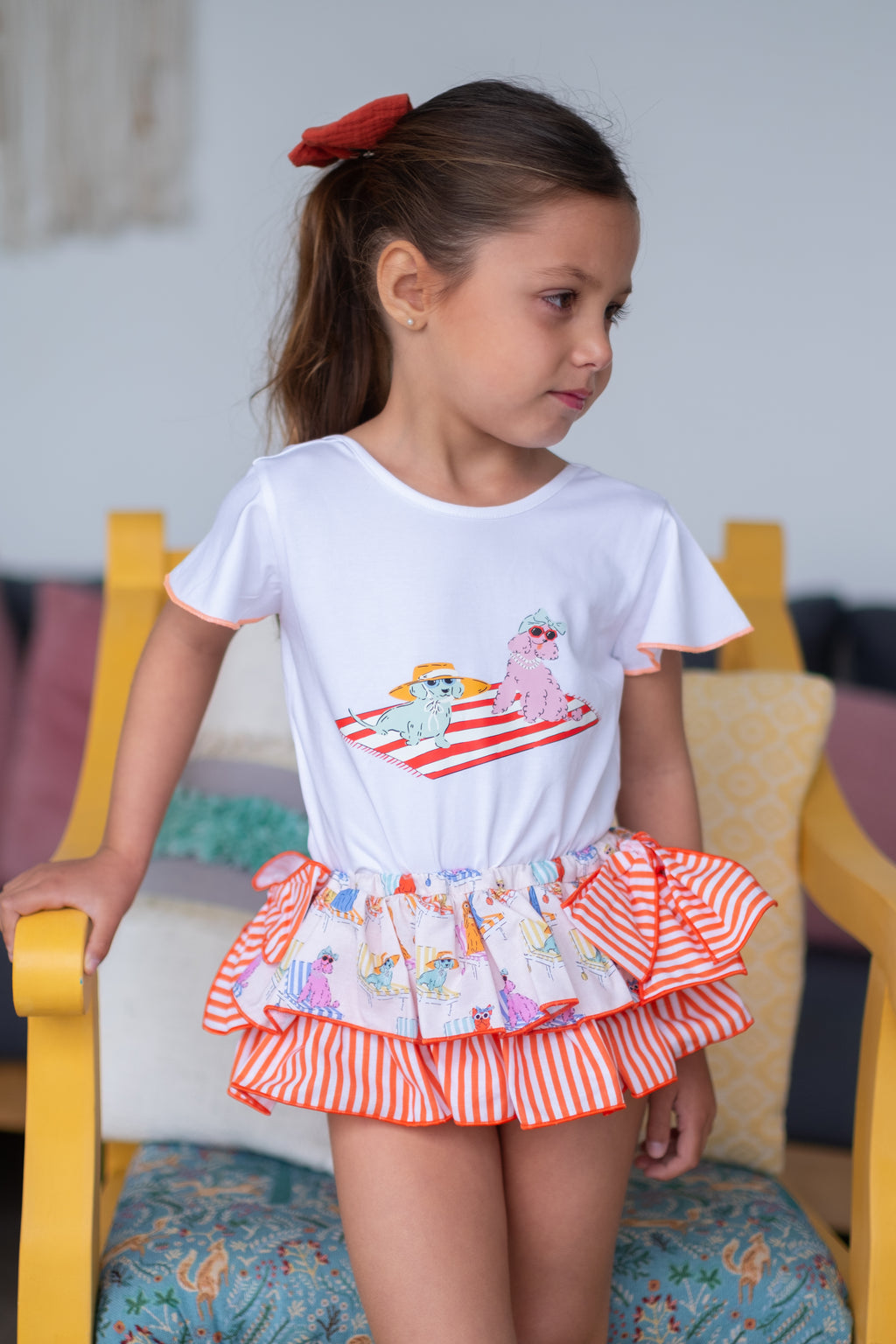 CAMISETA NIÑA PERROS
