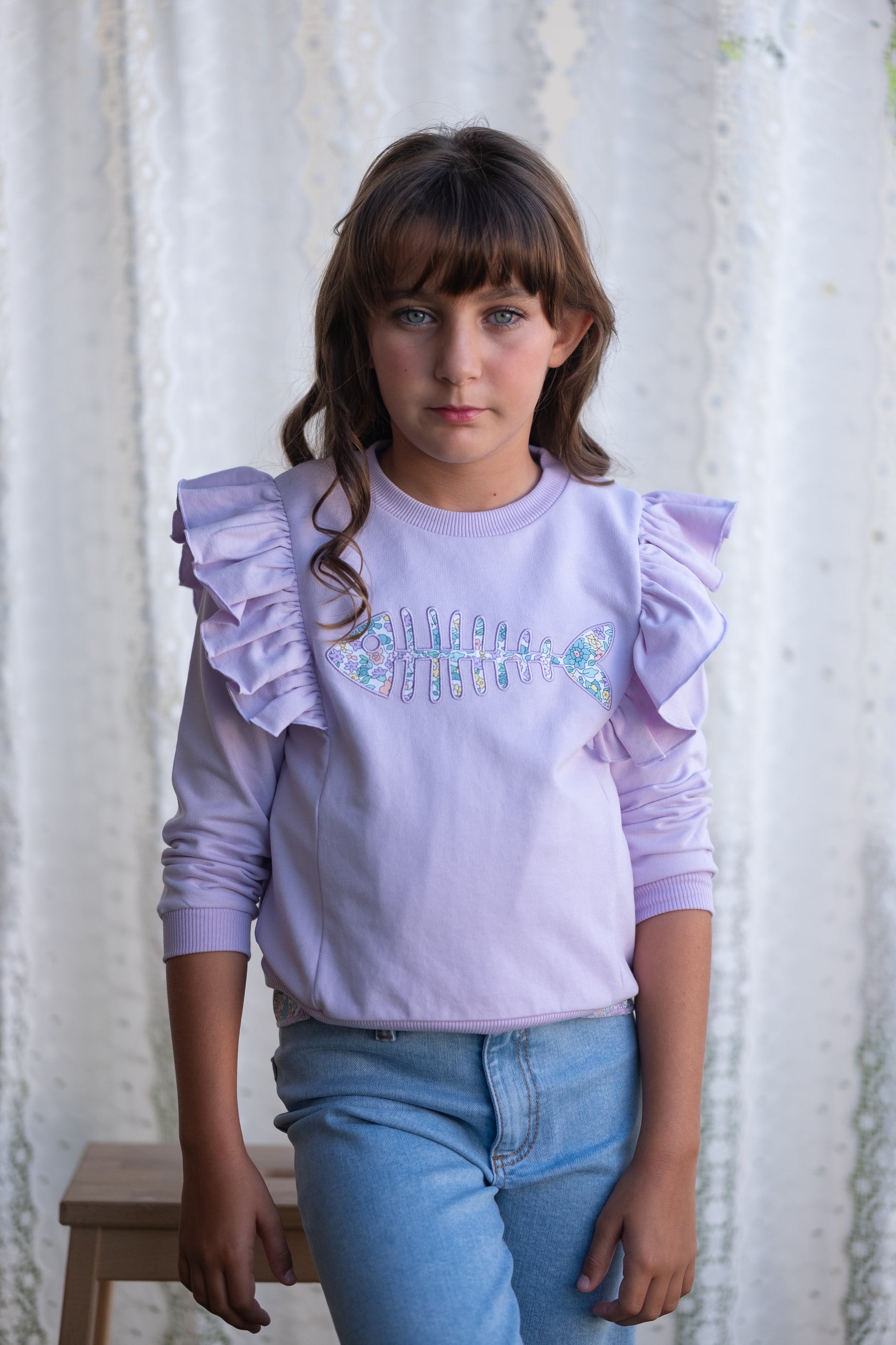 Sudadera lila raspa liberty