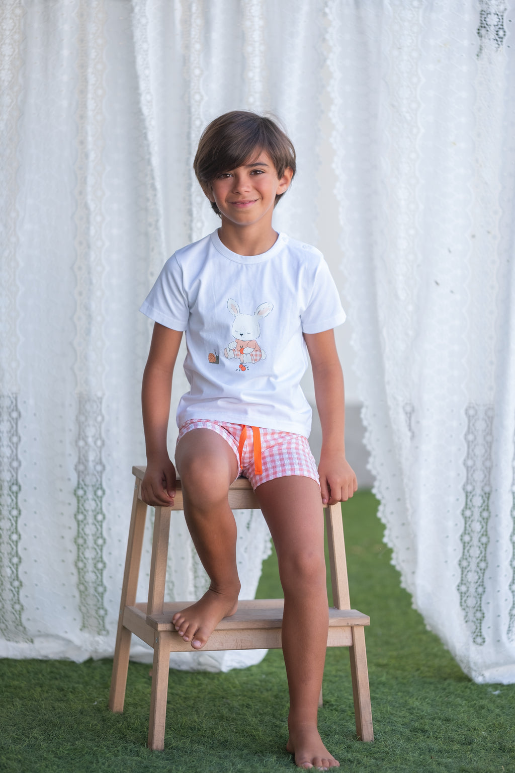 conjunto melocotones niño