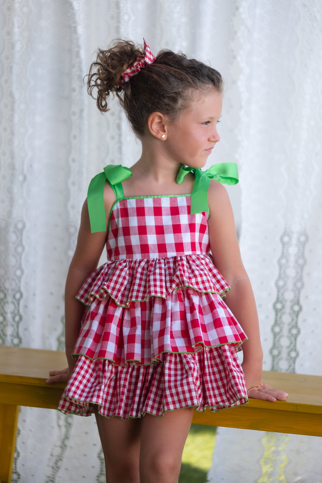 Vestido Vichy rojo