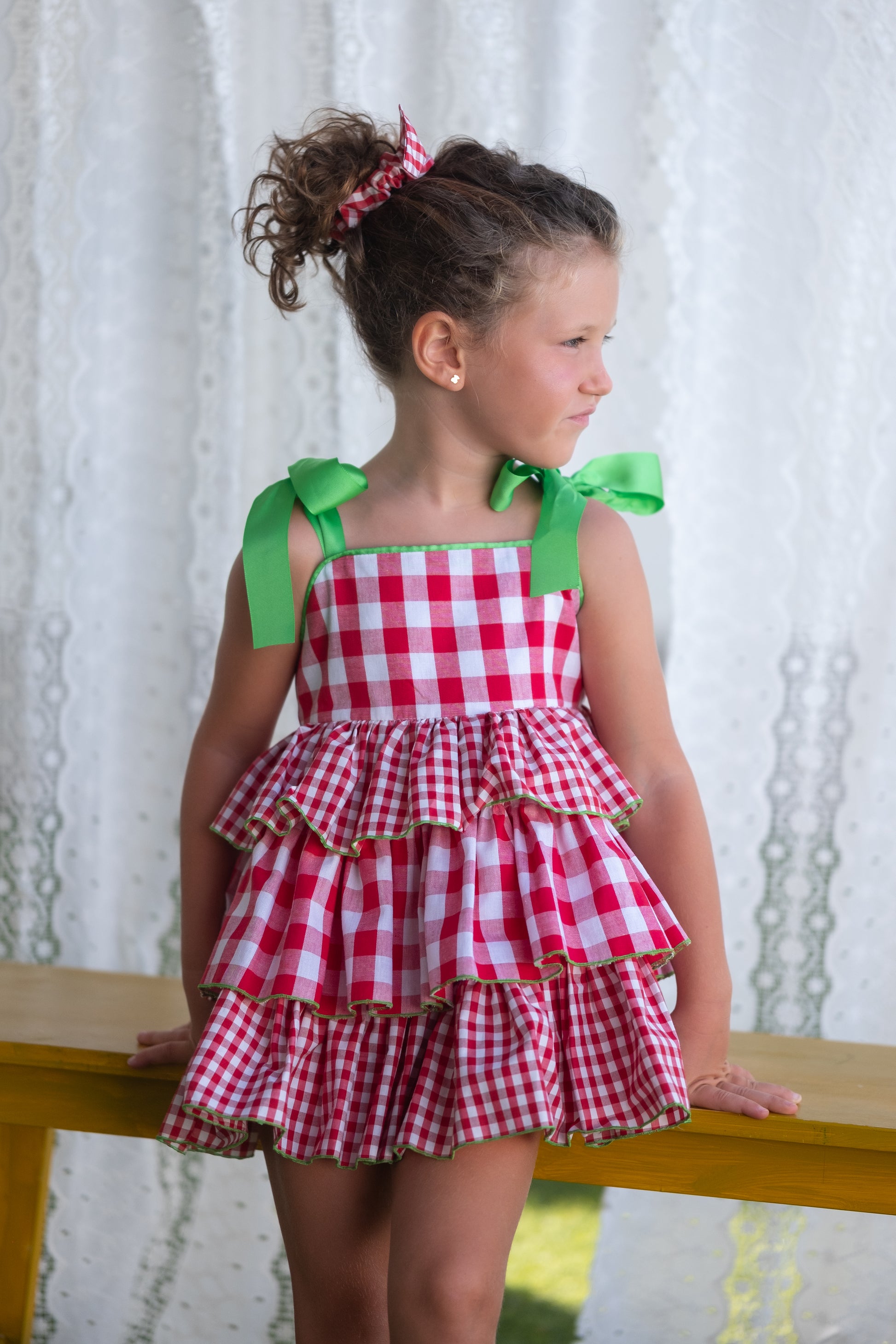 Vestido Vichy rojo