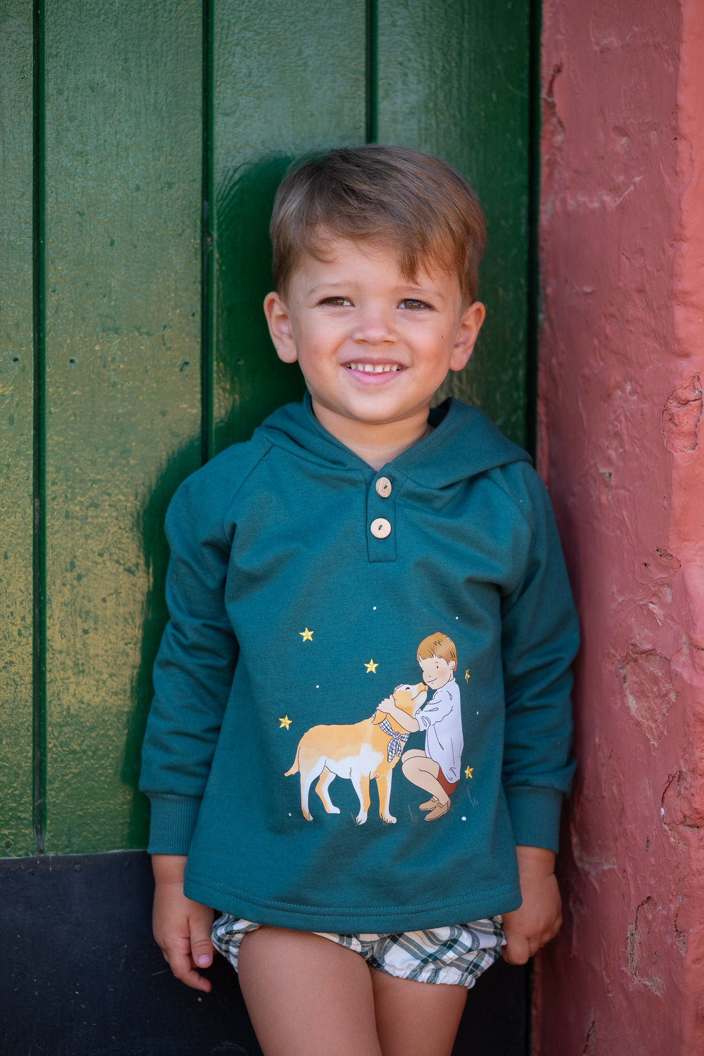 Conjunto Sudadera  lurex verde