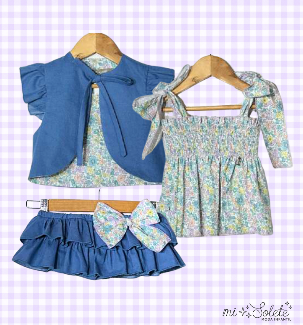 CONJUNTO TRES PIEZAS DENIM