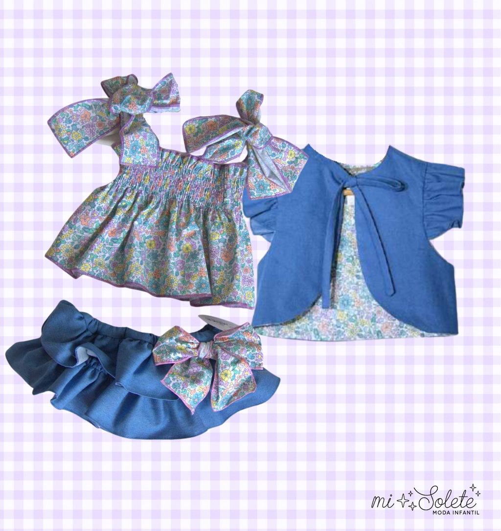 CONJUNTO TRES PIEZAS DENIM