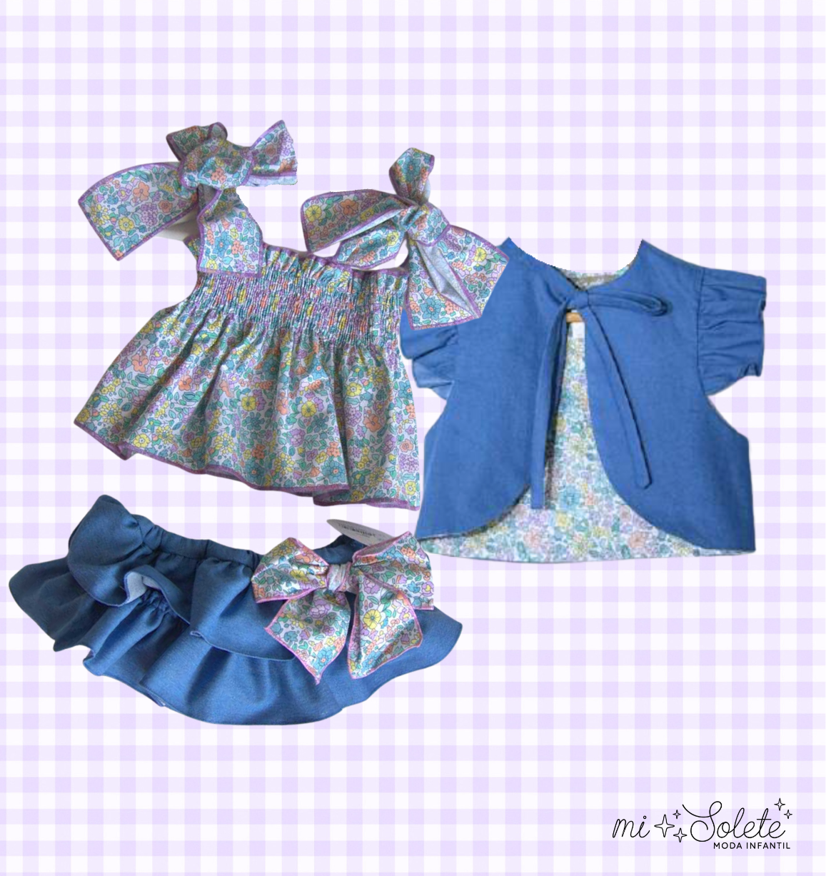 CONJUNTO TRES PIEZAS DENIM