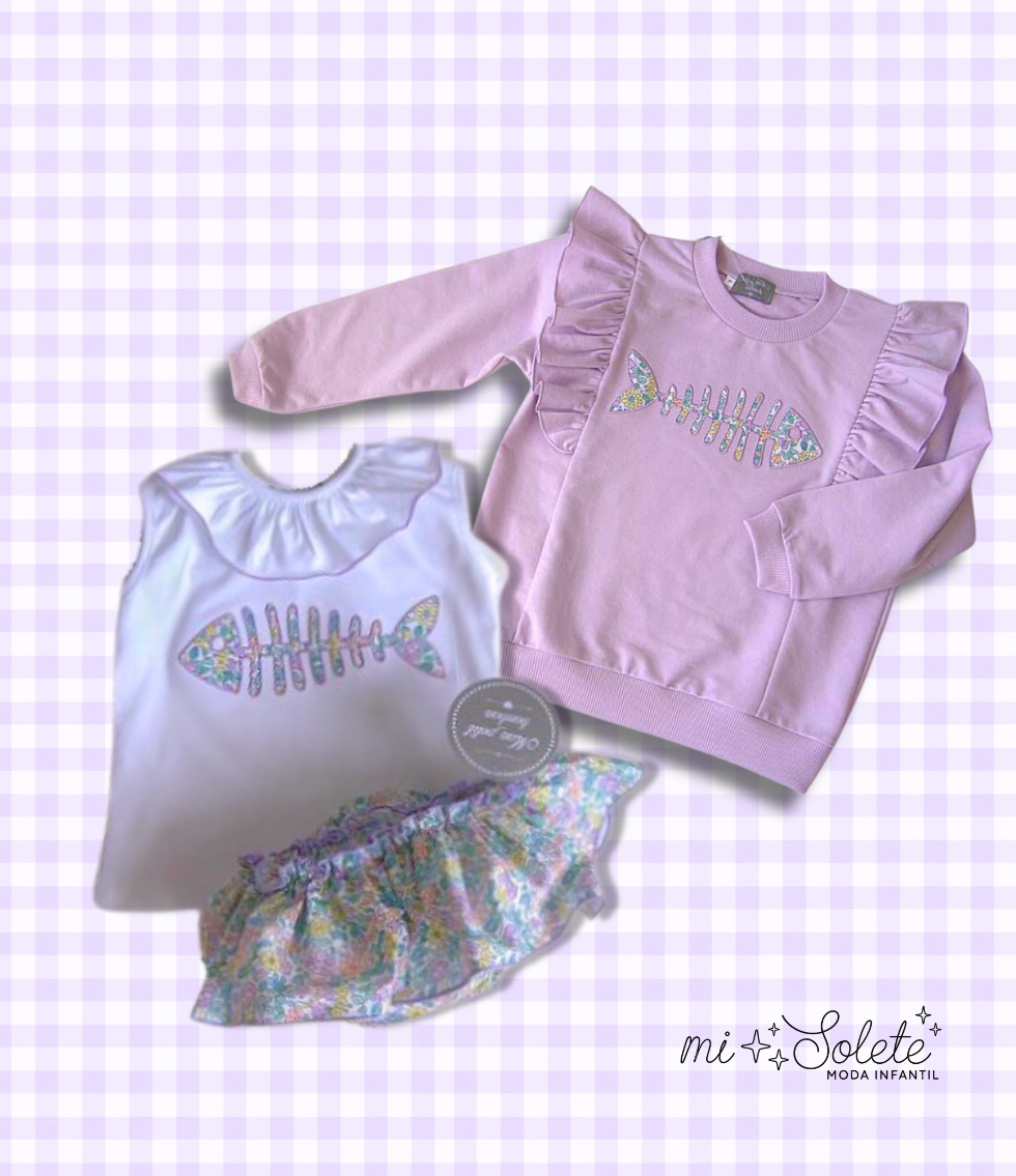 Sudadera lila raspa liberty