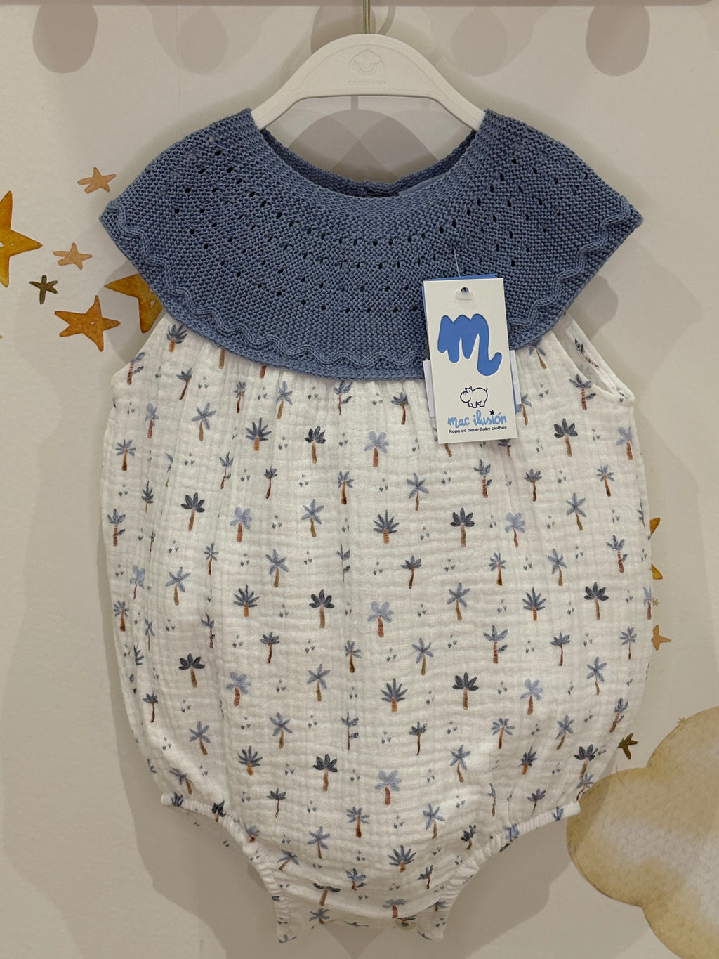 Pelele combinado cuello punto