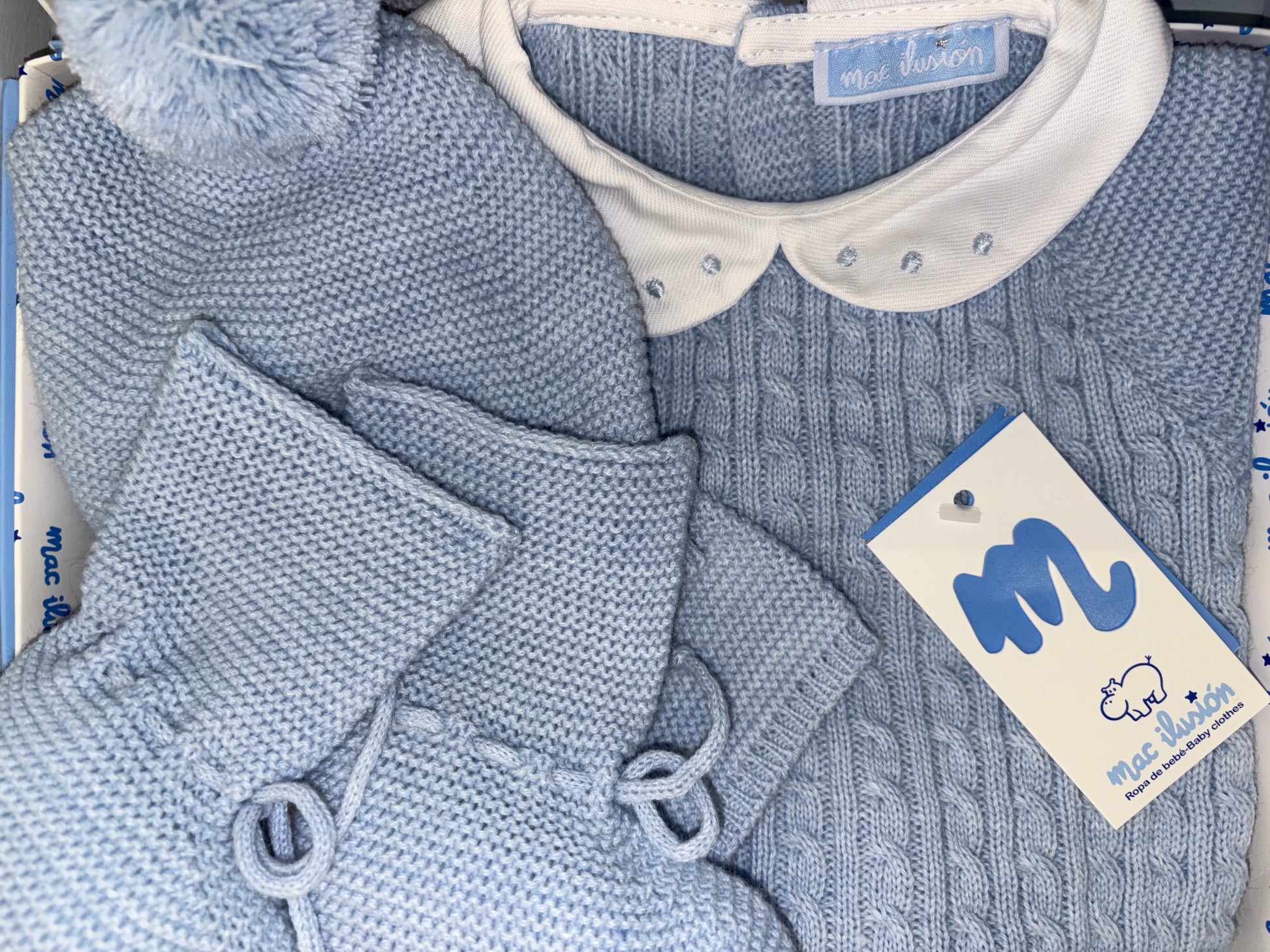 conjunto corto punto azul