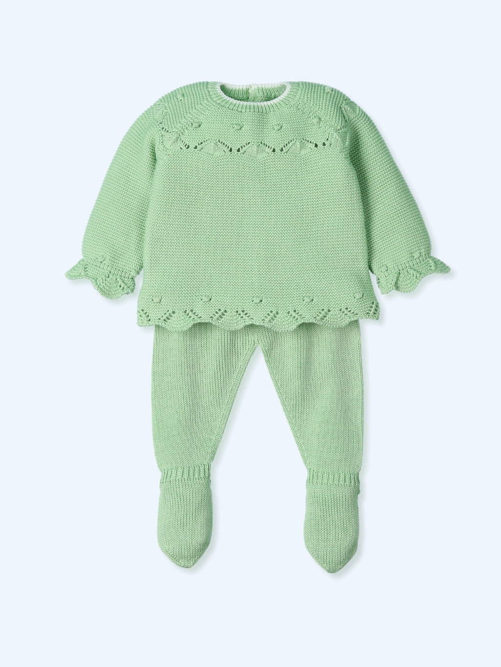Conjunto de polaina en verde pera