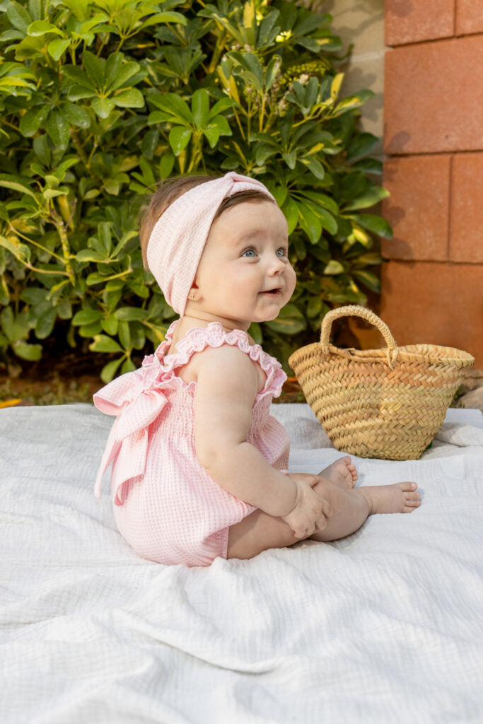 Peto bebé niña Rodas Rosa