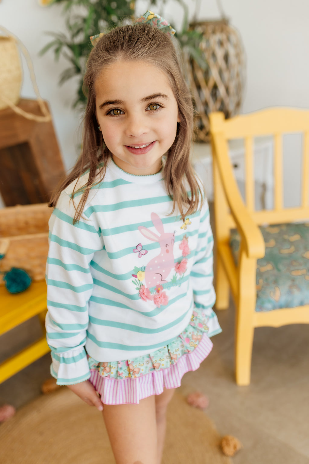 SUDADERA NIÑA BB RAYAS CONEJO