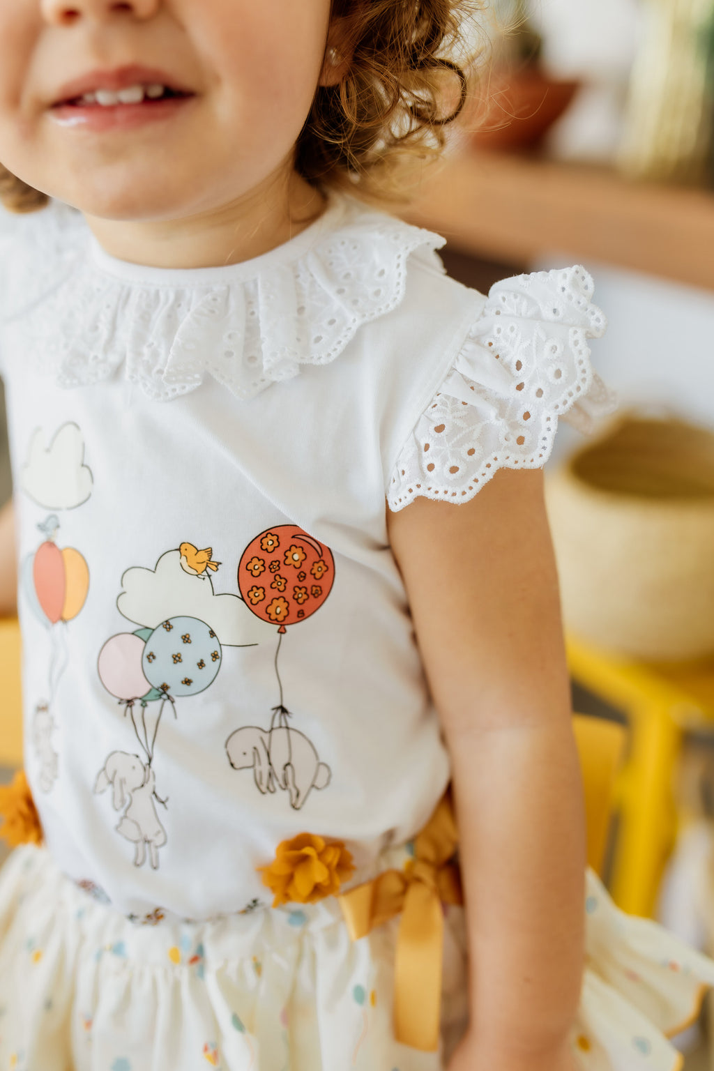 CAMISETA Y BRAGUITA FALDA GLOBOS