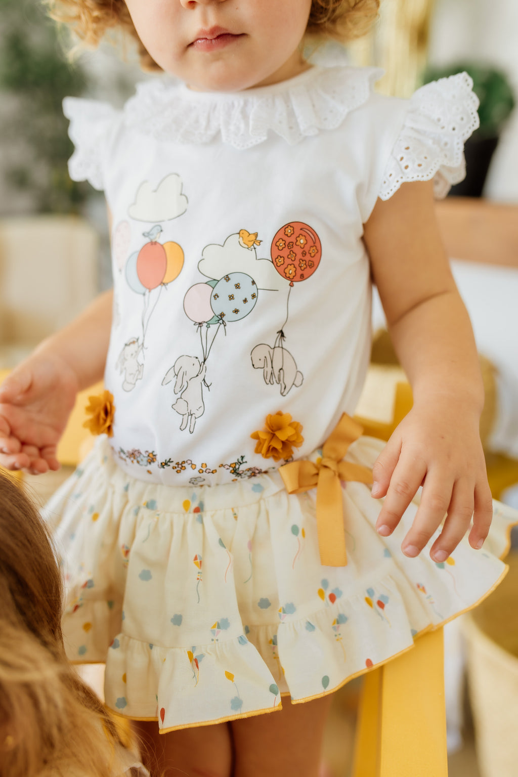 CAMISETA Y BRAGUITA FALDA GLOBOS