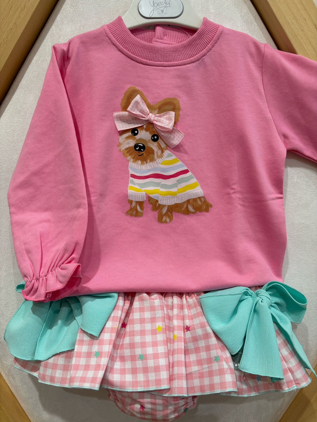 SUDADERA PERRO ROSA