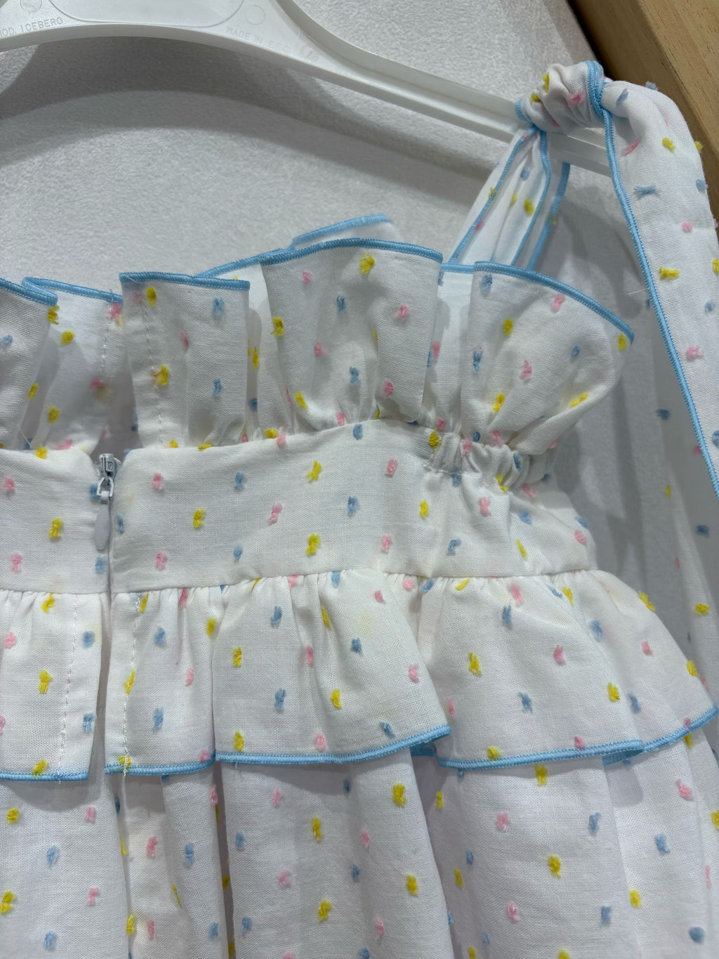 VESTIDO PLUMETI REPULGO CELESTE