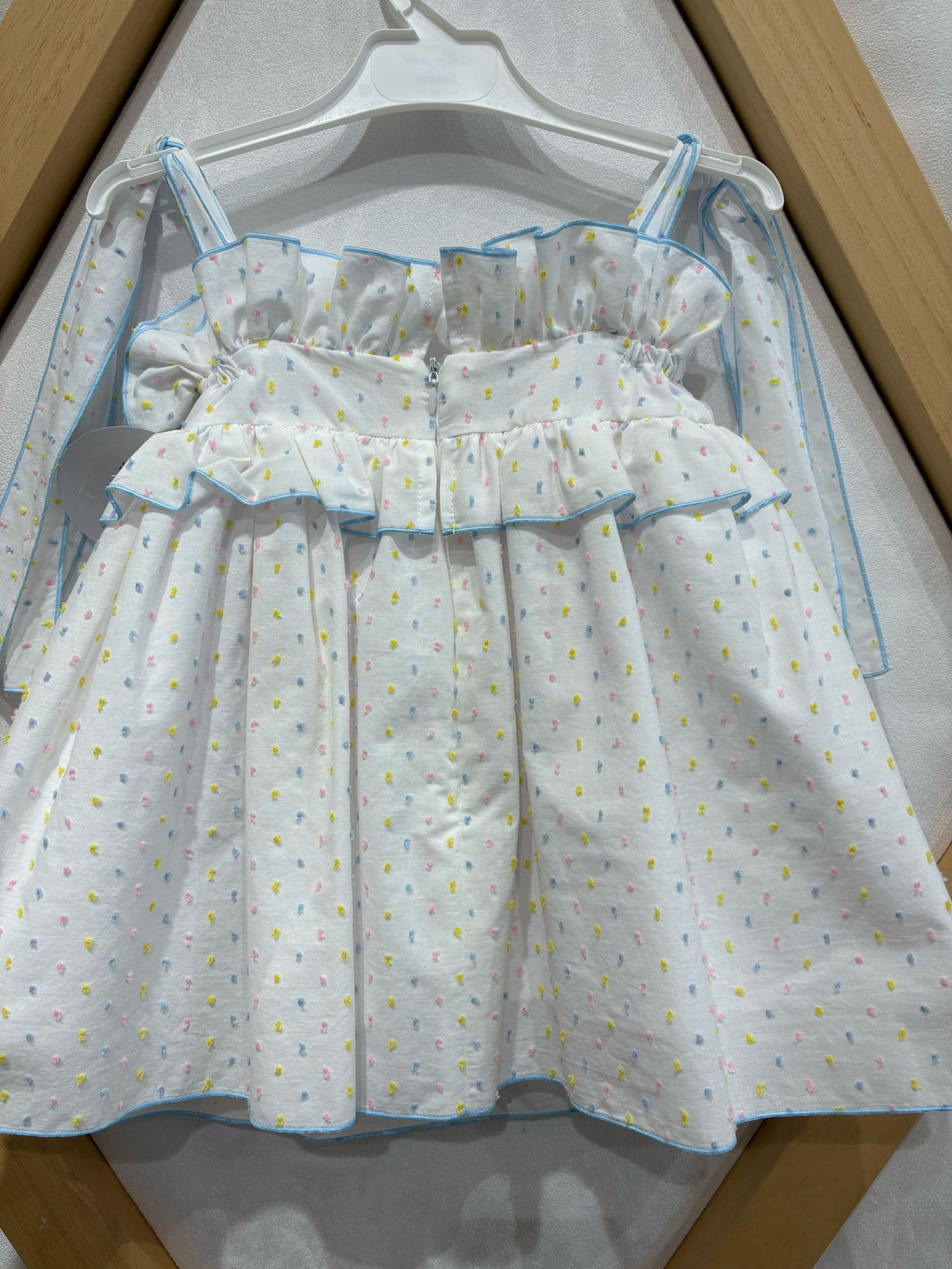 VESTIDO PLUMETI REPULGO CELESTE