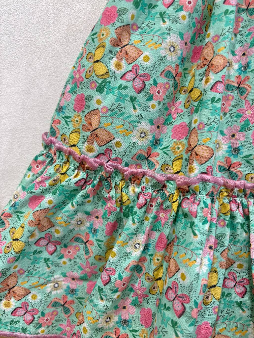 VESTIDO ELASTICO VOLANTE LIBERTY