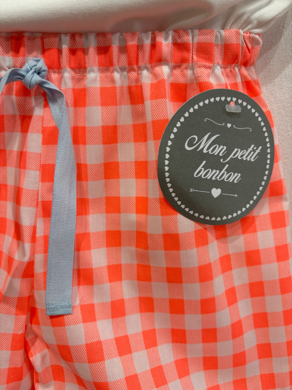 BERMUDA VICHY NARANJA NIÑO