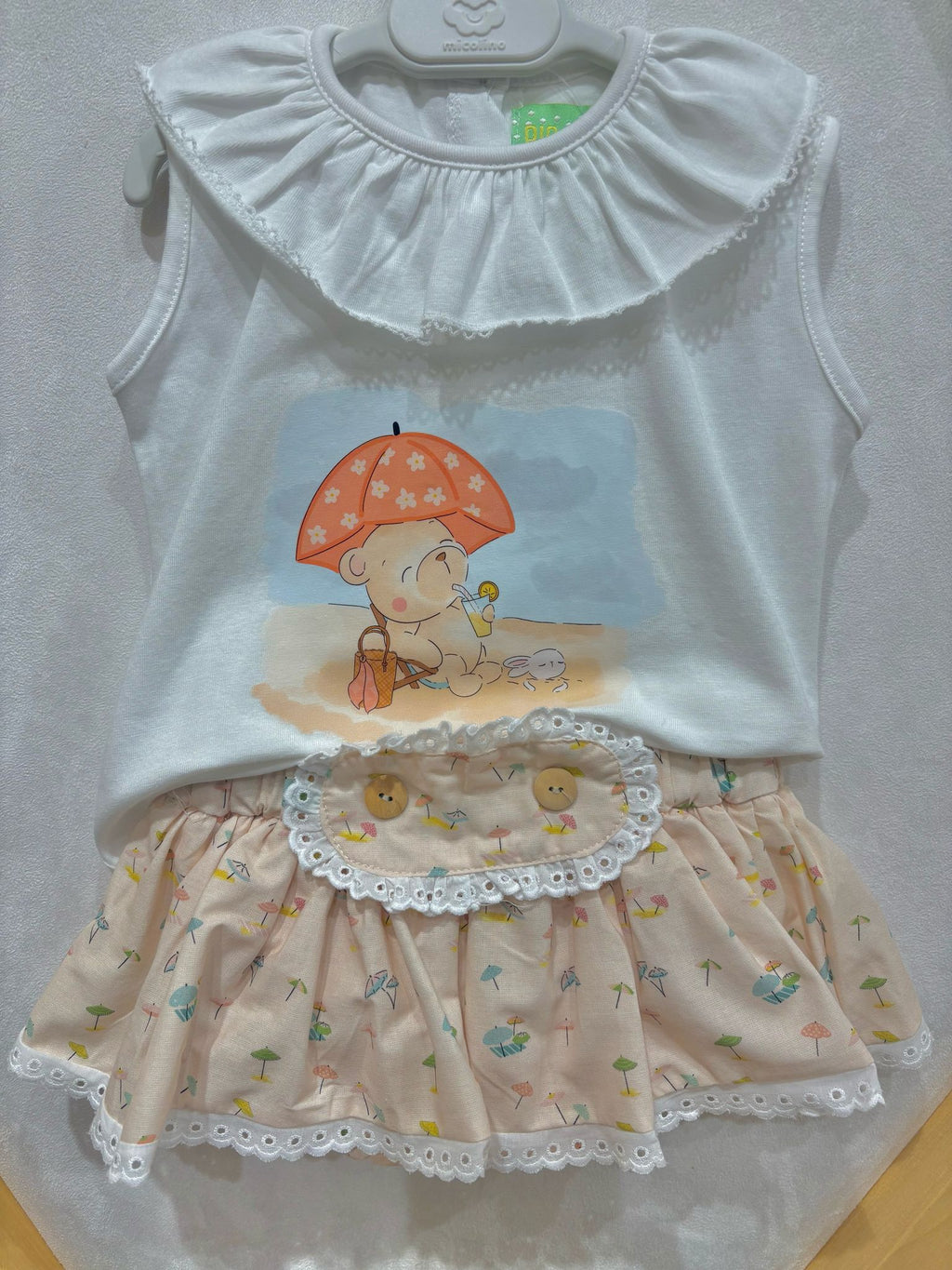 CAMISETA Y FALDITA PLAYA NIÑA