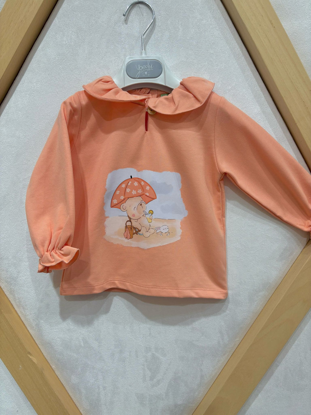 SUDADERA CORAL NIÑA OSO
