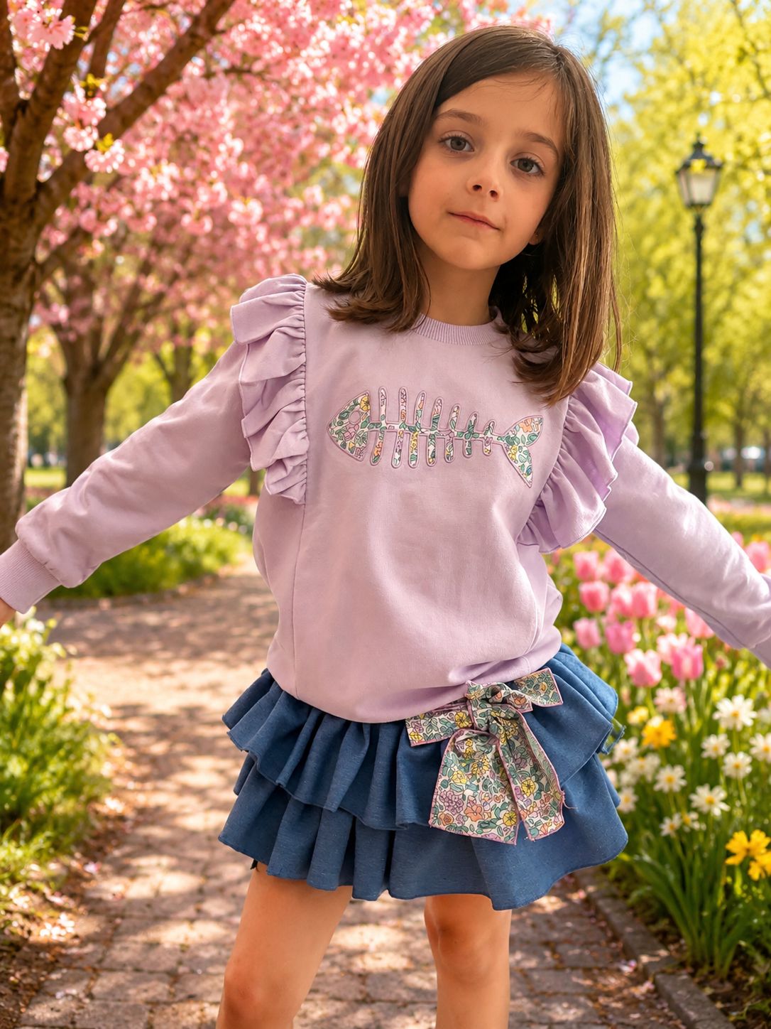 Sudadera lila raspa liberty