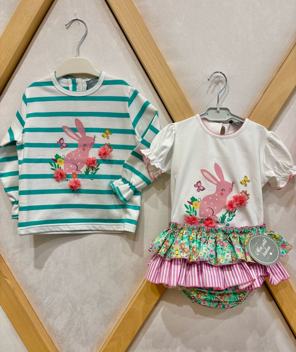 SUDADERA NIÑA BB RAYAS CONEJO