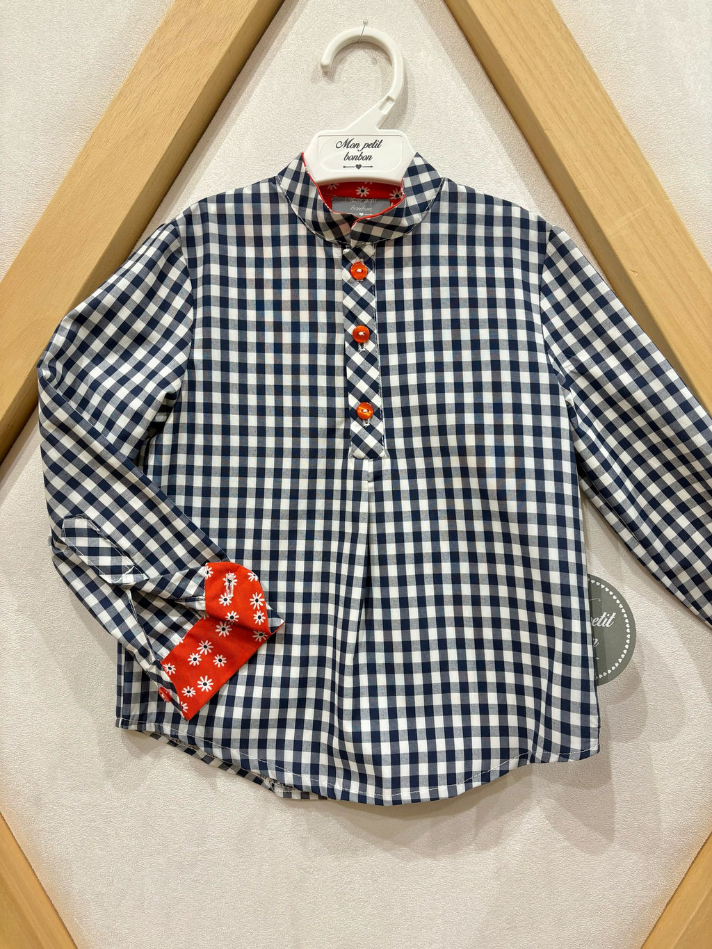CAMISA VICHY AZUL MARINO