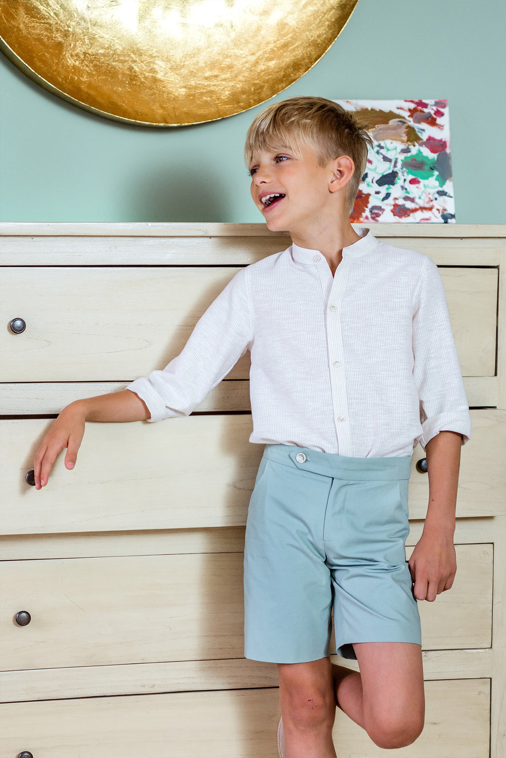TRAJE INFANTIL NIÑO BERMUDA VERDE